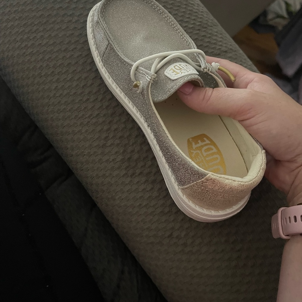 Hey Dude Silver Slip-On Casual Comfort